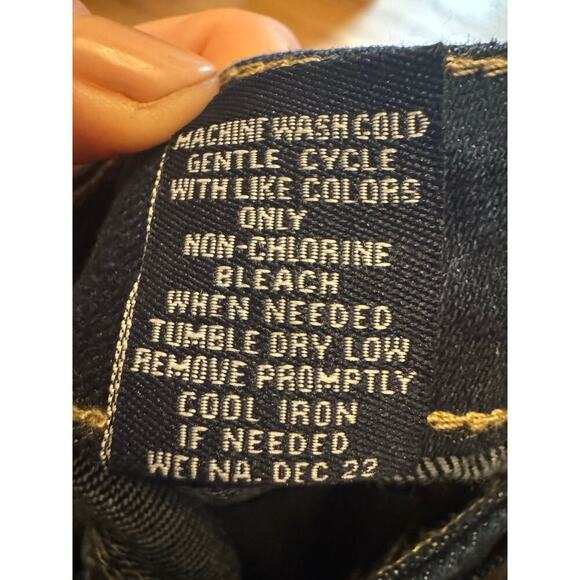 New Vanilla Star High Rise Wide Leg Flare Jeans sz 13 Waist 31 Dark Wash Denim - Picture 12 of 12